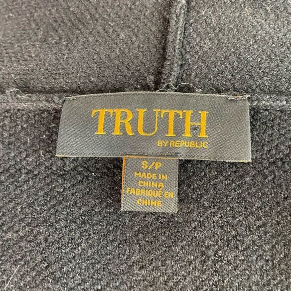 Truth Long Open Front Duster Style Sweater Size S EUC - Picture 8 of 9